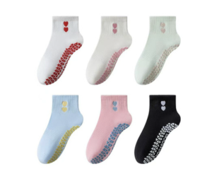 Double Heart Pilates Grip Socks
